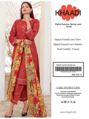 Fabrics 3 Piece Khaadi Suit