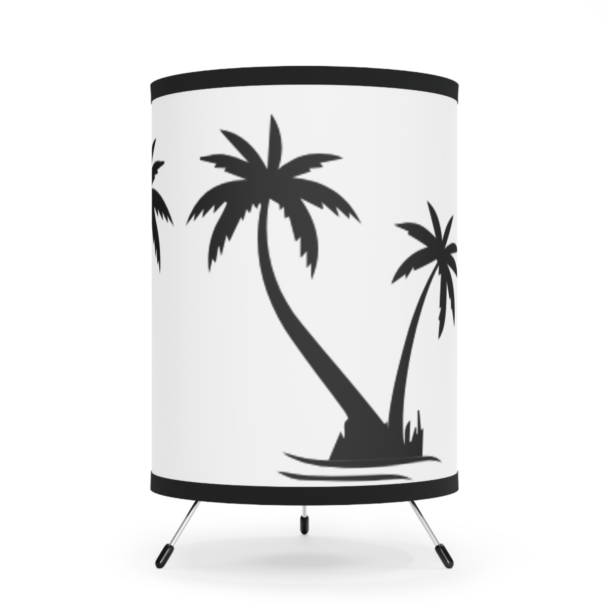 Tropical Tripod Lamp, Palm Tree Decor, Living Room Lighting, Bedroom Accent, Eco-Friendly Home Decor, Unique Gift Idea